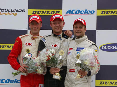 Vinderne af OK Saxo Cuppens første løb: 1: Dan Birkelev. 2: Tommy Nygaard. 3: Claus Christensen. (Foto: Saxo Cup)